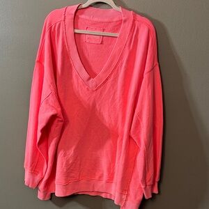 Aerie Pink V-Neck top. NWT. Size XL